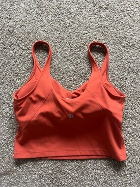 NWOT Lululemon Coral Cropped Tank - Size 8
